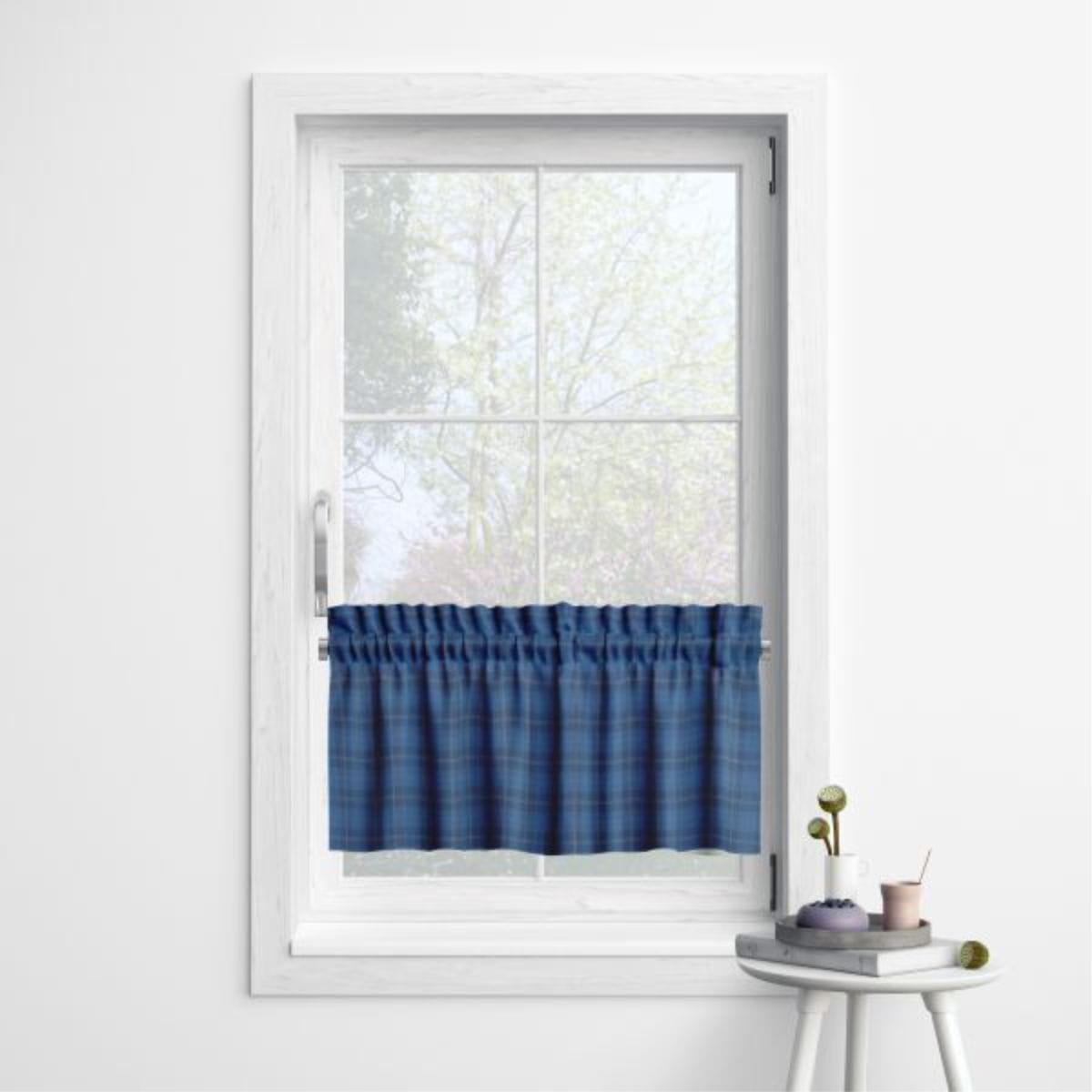 Zazdrostka CLASSIC wzór CL08 | niebieska krata 45 x 120 cm