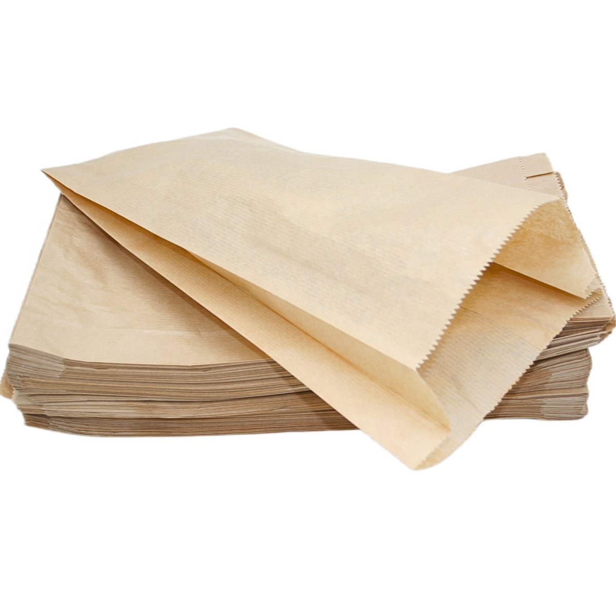 Torebki papierowe śniadaniowe fałdowe 15×23 cm 100 sztuk szare atestowane