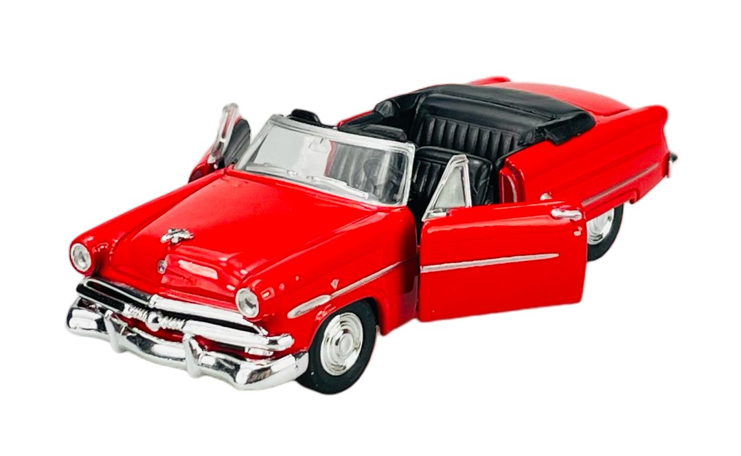 WELLY OLD TIMER 1953 FORD CRESTLINE SUNLINER BEZ DACHU CZERWONY 1:34 42331