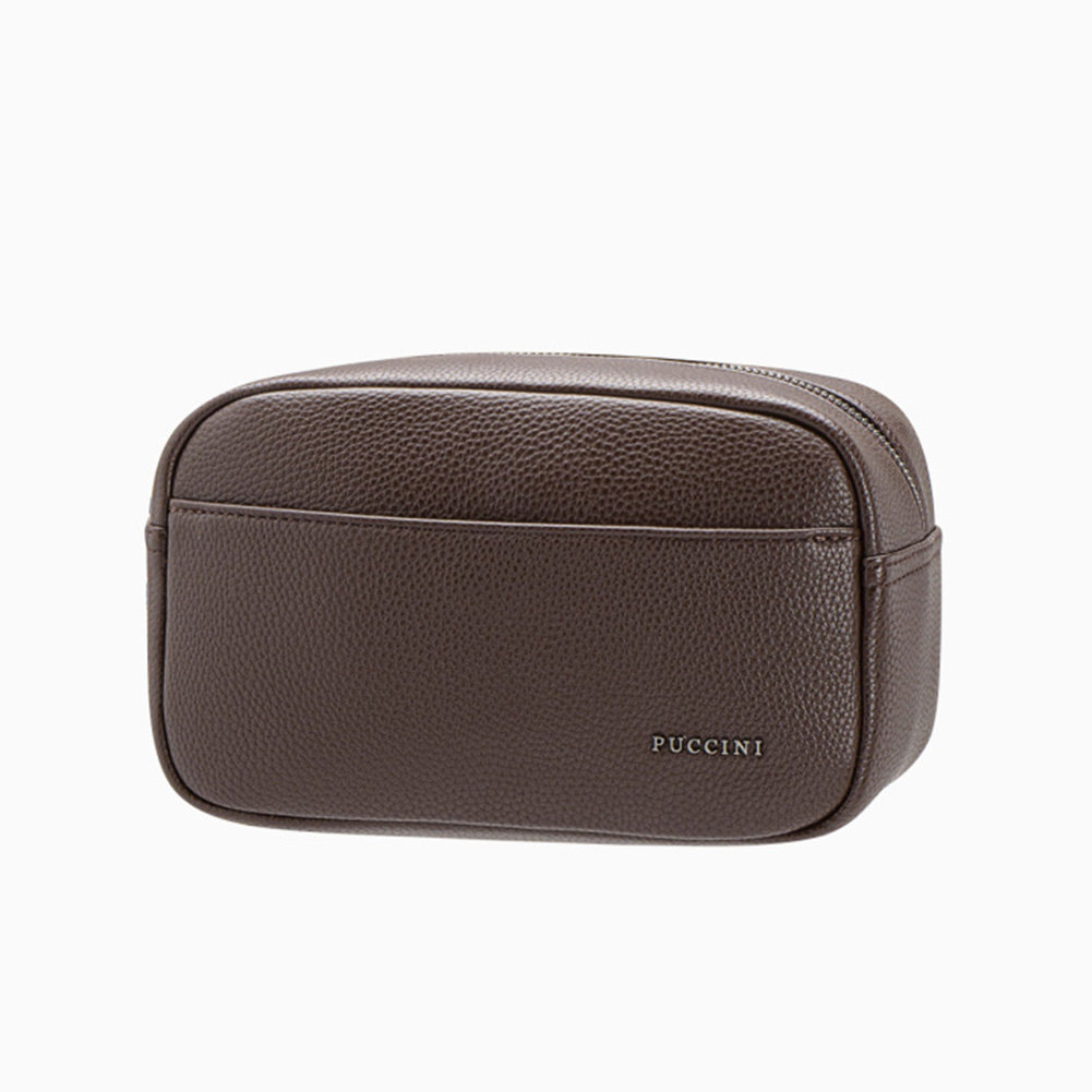 Kosmetyczka Męska Podróżna Pojemna PUCCINI Brązowa QML001-2D