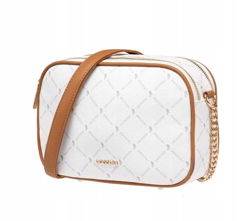 Mała Torebka Damska Shopper Listonoszka Crossbody PUCCINI Biała BLXP0012M-0