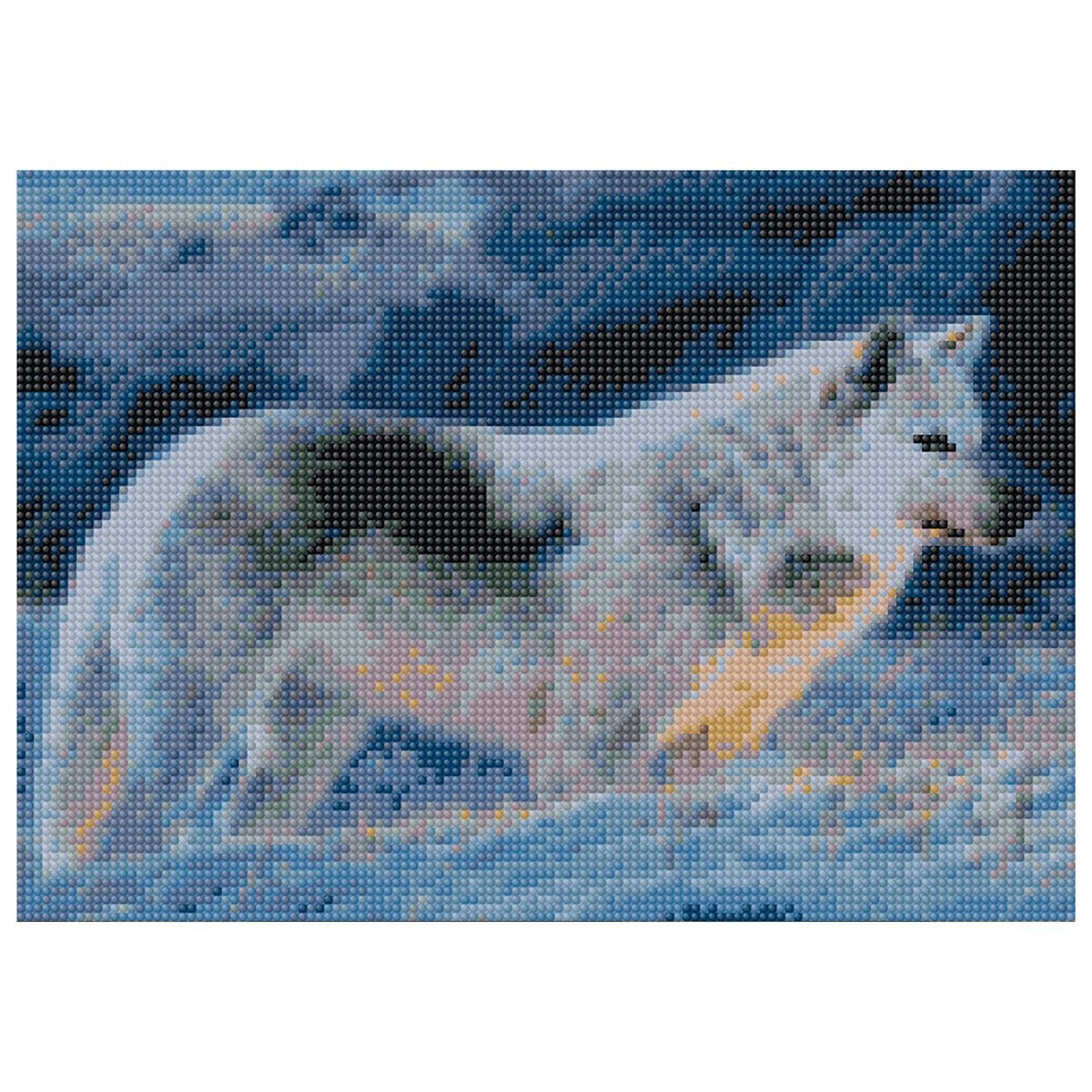 Mozaika diamentowa, haft 30x40 Wilk v1 Flamingo line