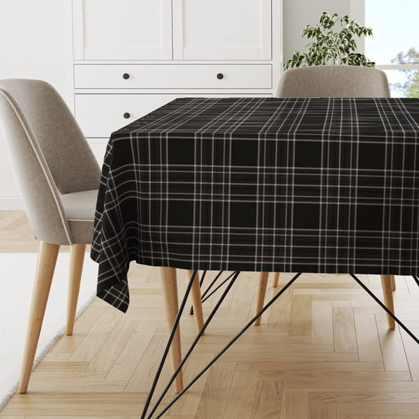 Obrus CLASSIC wzór CL14 | Czarna krata 110 x 160 cm