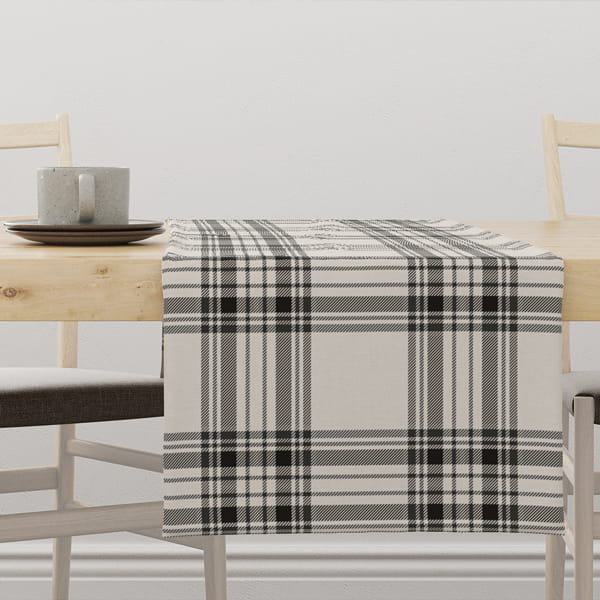 Bieżnik CLASSIC wzór CL12 Beżowa krata 40 x 140 cm