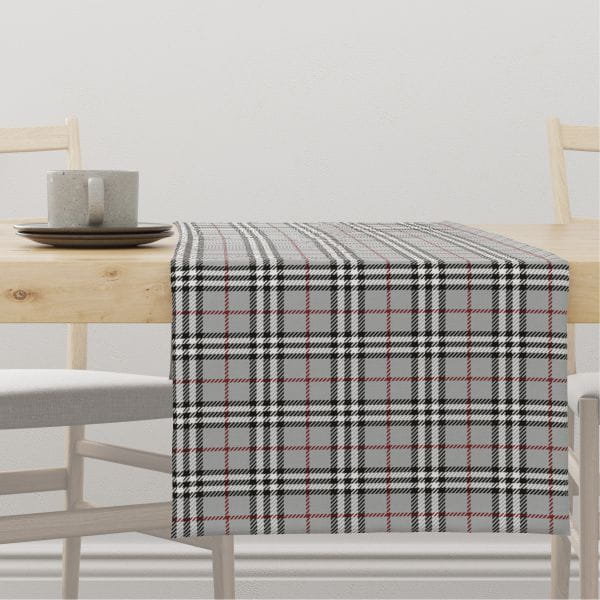 Bieżnik CLASSIC wzór CL01 szara krata 40 x 180 cm