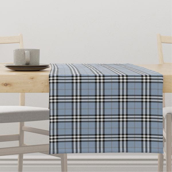 Bieżnik CLASSIC wzór CL04 błękitna krata 40 x 140 cm