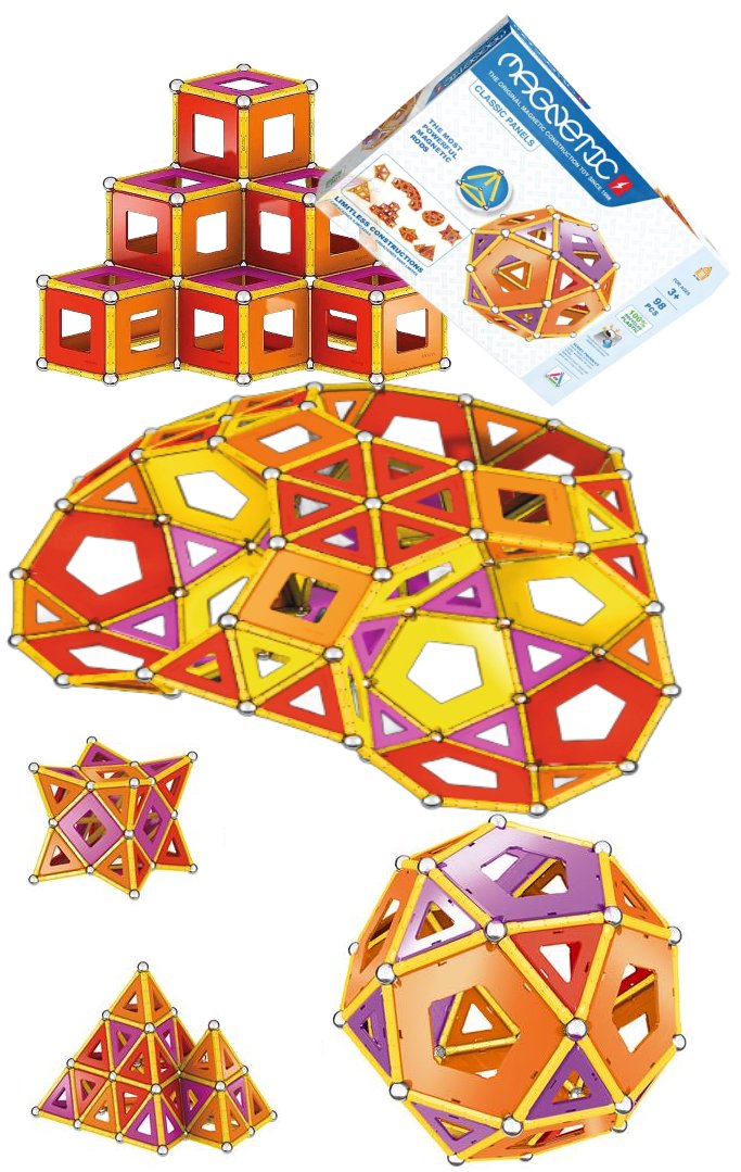 Klocki magnetyczne konstrukcyjne MAGNETIC magnesy 98el