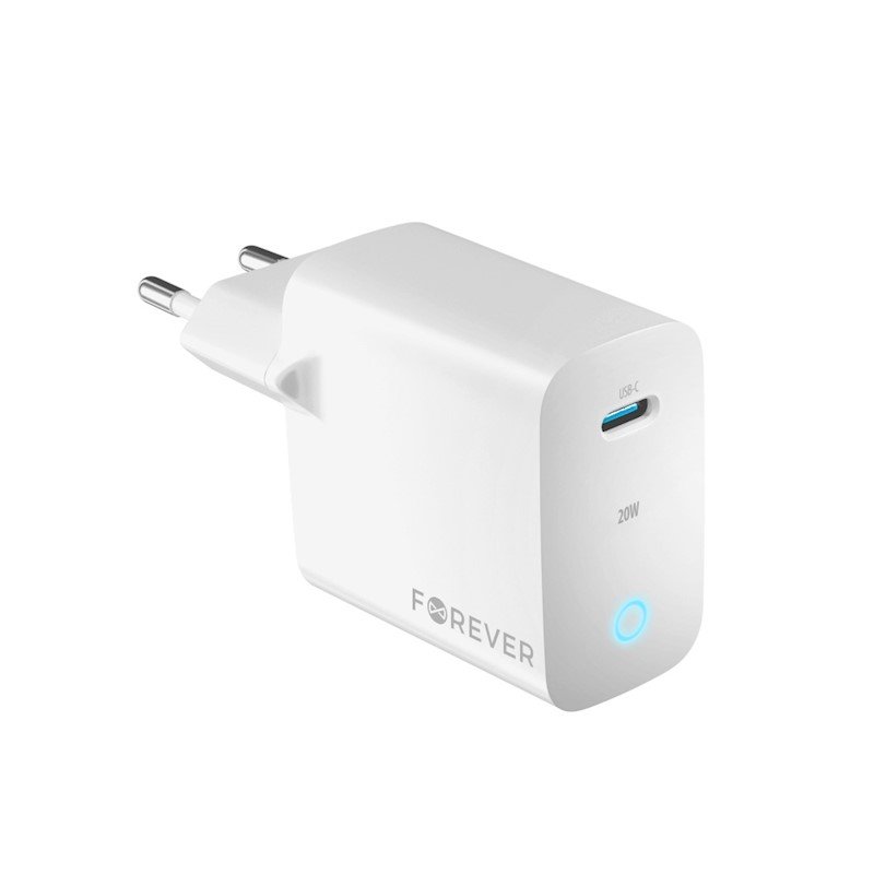 Forever Ładowarka sieciowa PD QC TC-06-20C 1x USB-C 20W biała