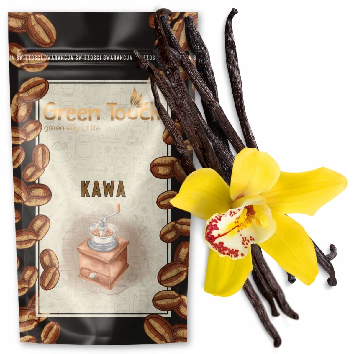 Kawa Mielona Smakowa Waniliowa Wanilia Vanilla Arabica 200 G Green Touch