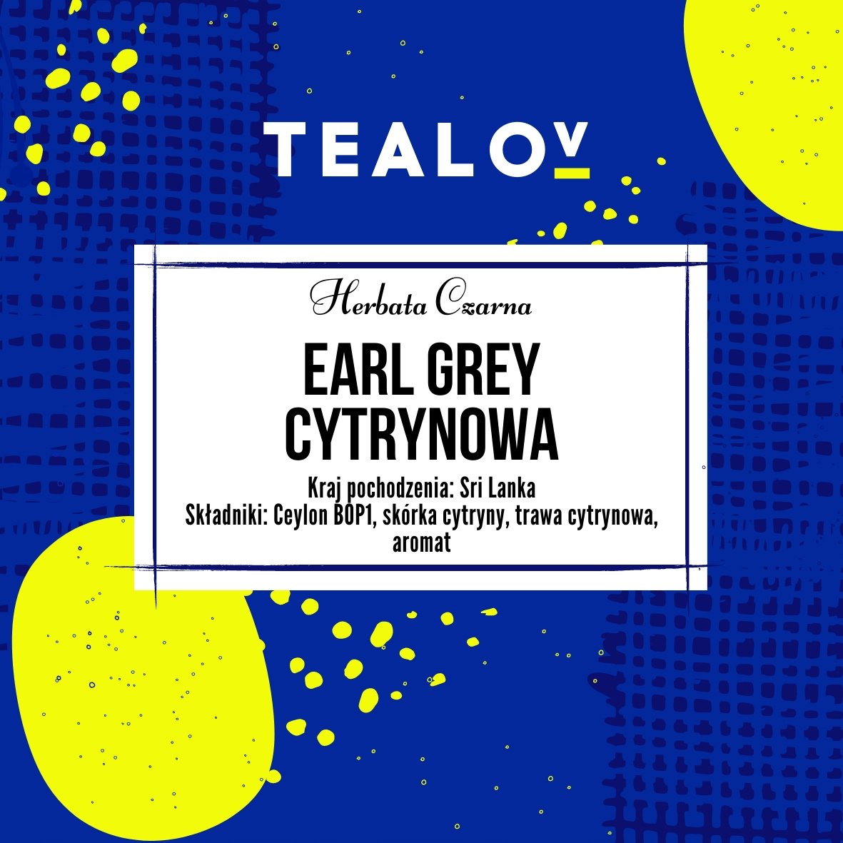 Herbata TEALOV czarna EARL GREY CYTRYNOWA 50g