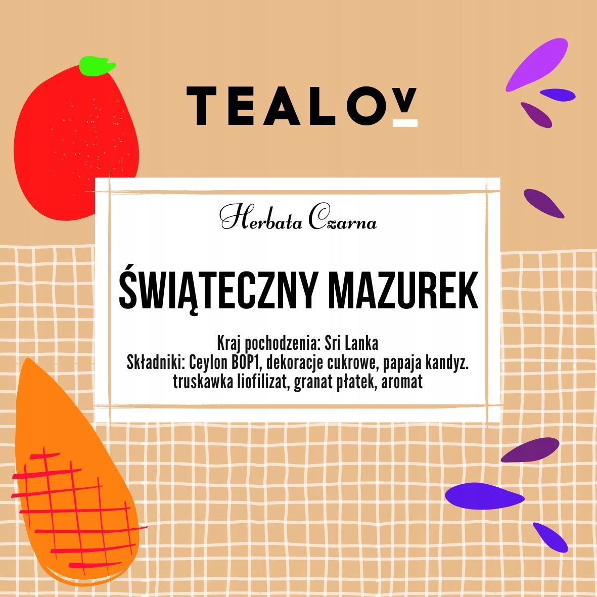 Herbata TEALOV czarna ŚWIĄTECZNY MAZUREK 50g