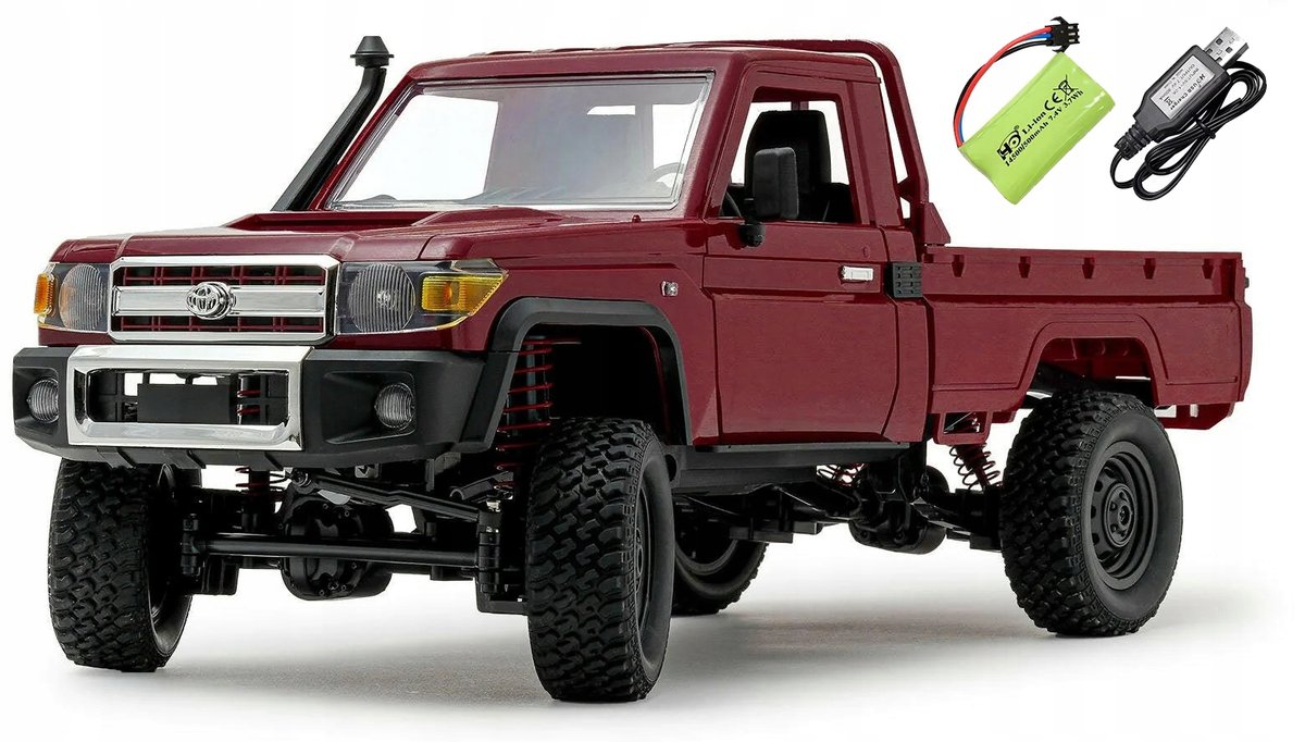 SAMOCHÓD ZDALNIE STEROWANY RC TOYOTA LC79 TERENOWY 4x4 OFFROAD CZERWONY