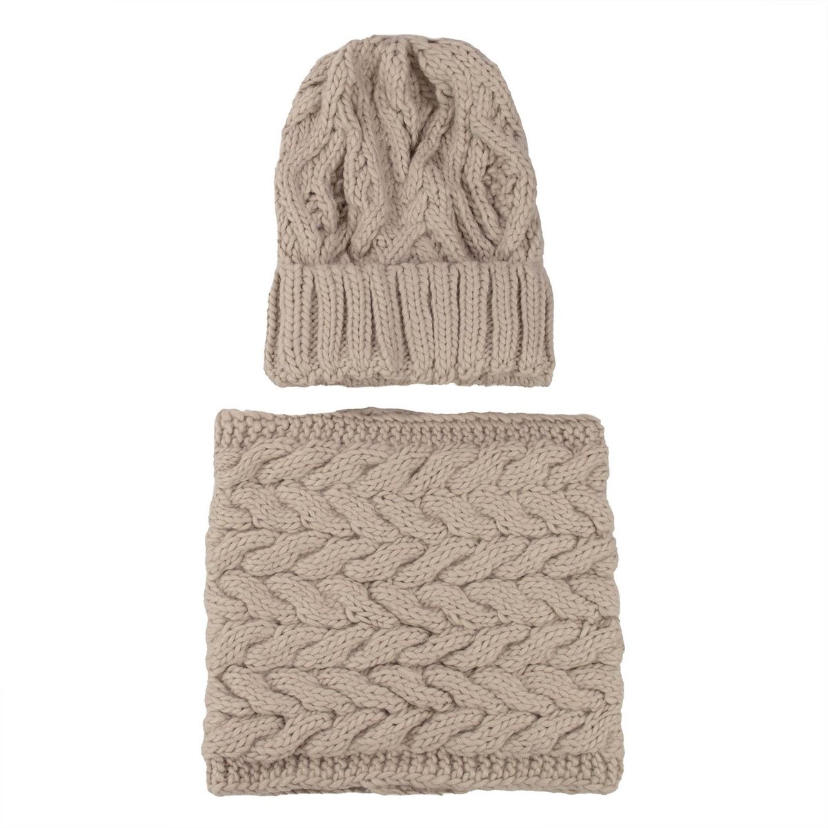 Alessio KOMPLET DAMSKI CZAPKA + KOMIN zimowy CIEPŁY