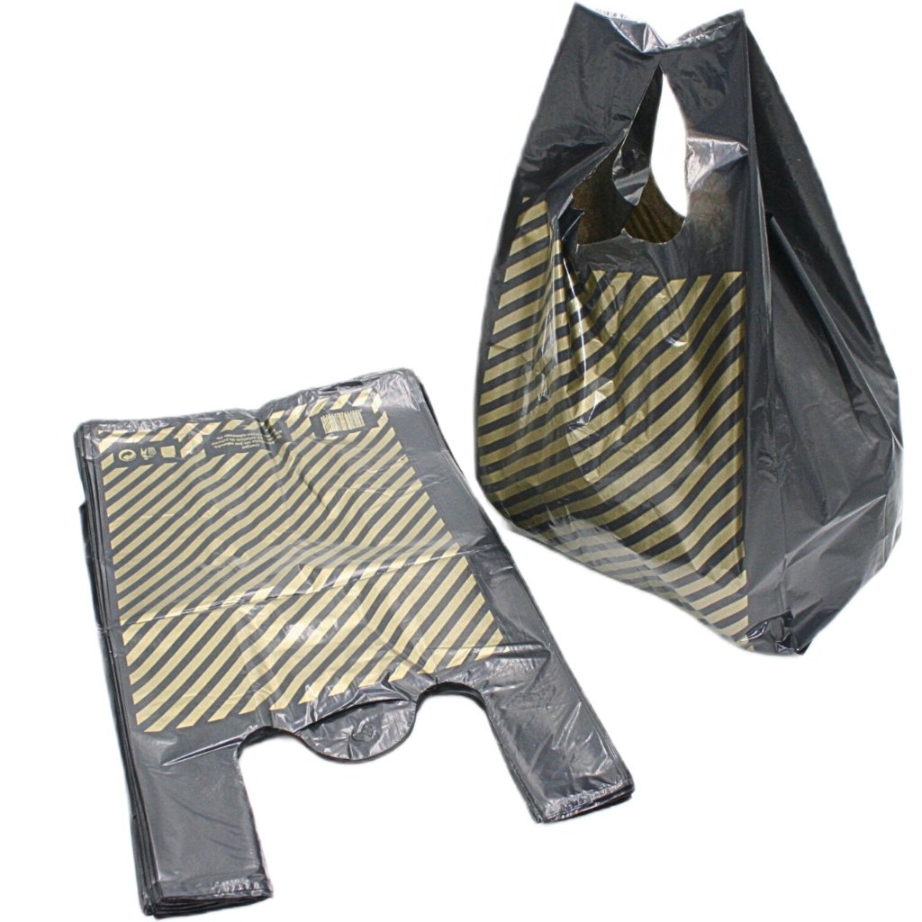 REKLAMÓWKI FOLIOWE TORBY LDPE 30×55 cm BARDZO GRUBE MOCNE 100 szt. CZARNE