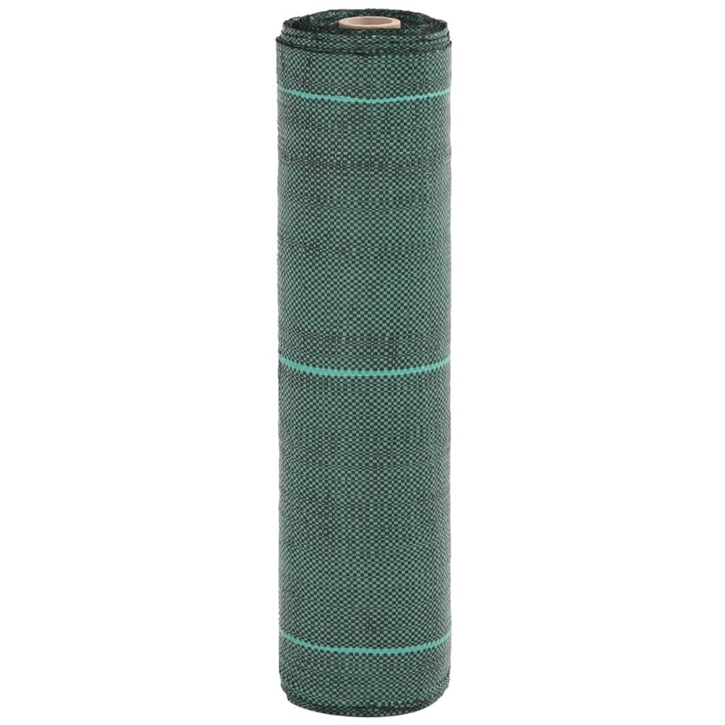 vidaXL Agrowłóknina antychwastowa, zielona, 0,5x25 m, PP