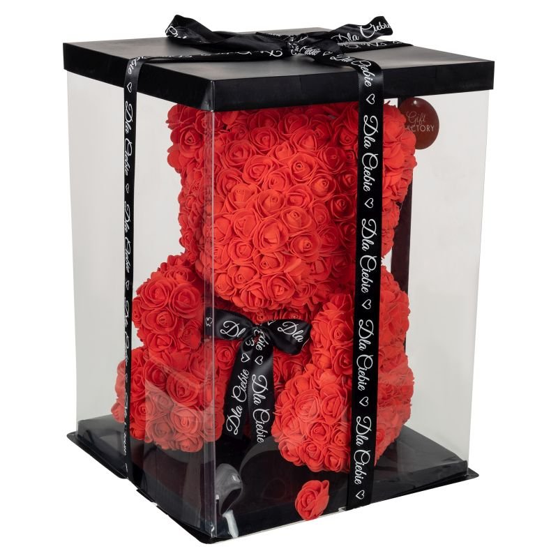 Empik Gifts, Różany Miś, Czerwony, 33 cm