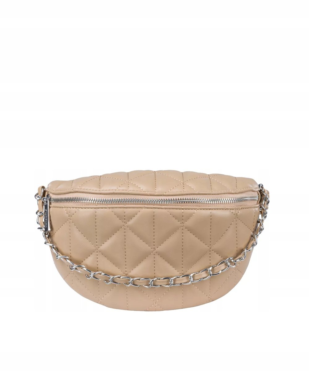 Nerka Saszetka Torebka Damska Biodrowa Biodrówka PUCCINI Beżowa BML018 6A