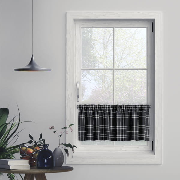 Zazdrostka CLASSIC wzór CL14 | Czarna krata 60 x 150 cm