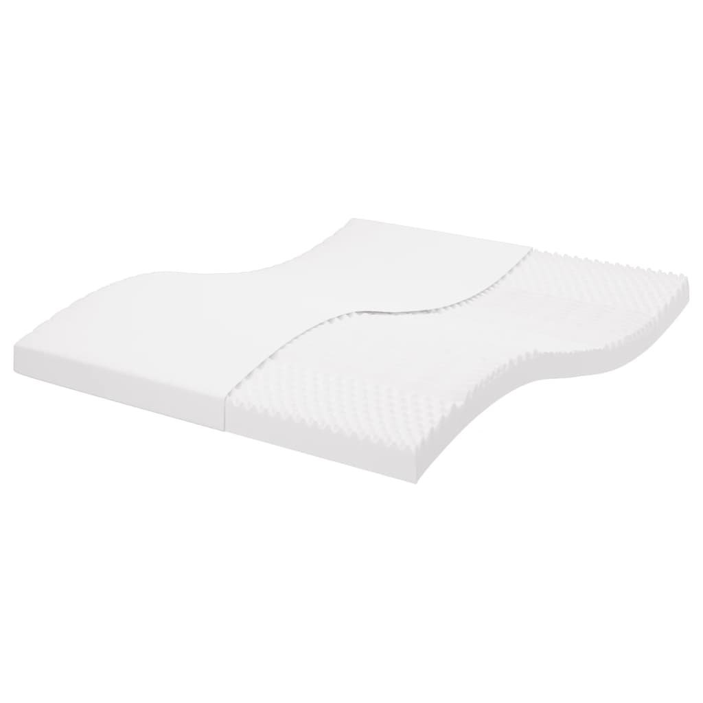 vidaXL Materac piankowy, biały 160x220 cm, 7-strefowy, twardość 20 ILD