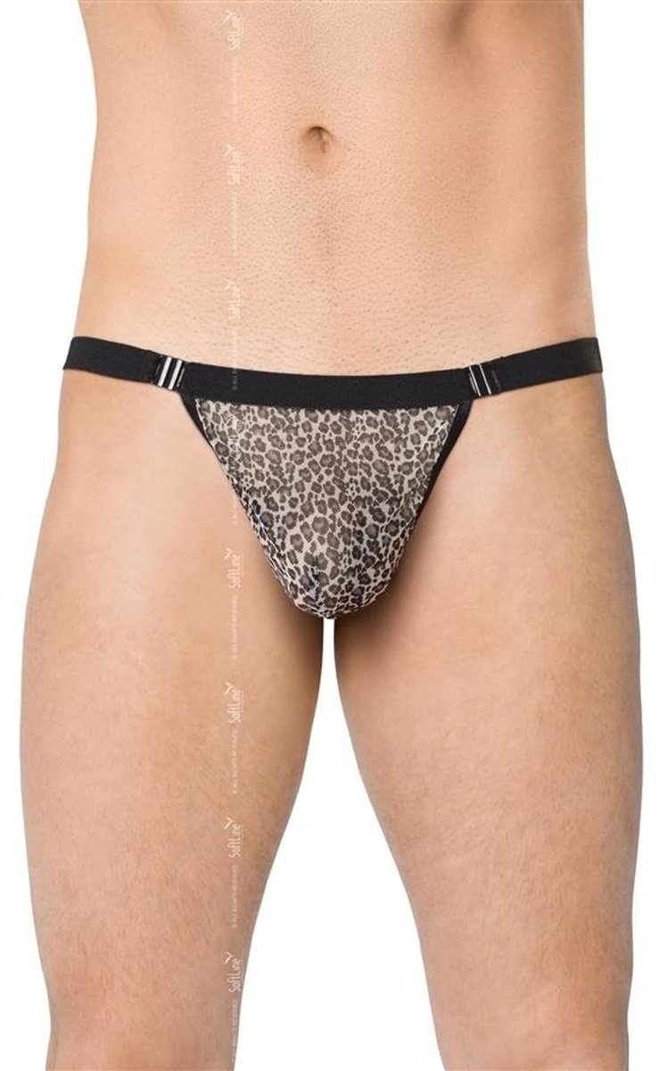Mens Thong 4528 panterka małe cętki (kolor panterka, rozmiar OneSize)