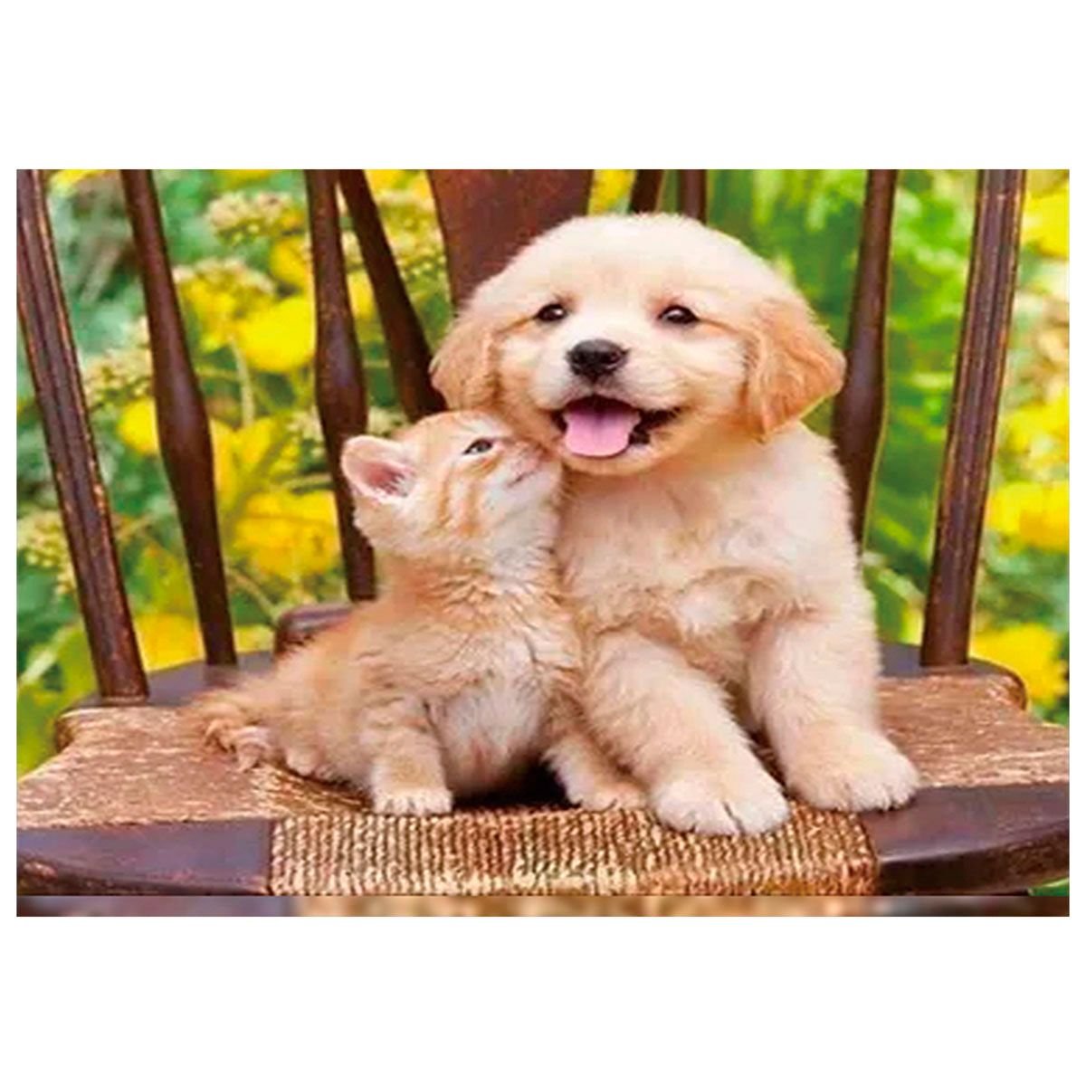 Mozaika diamentowa, haft 30x40 Pies i kot Flamingo line