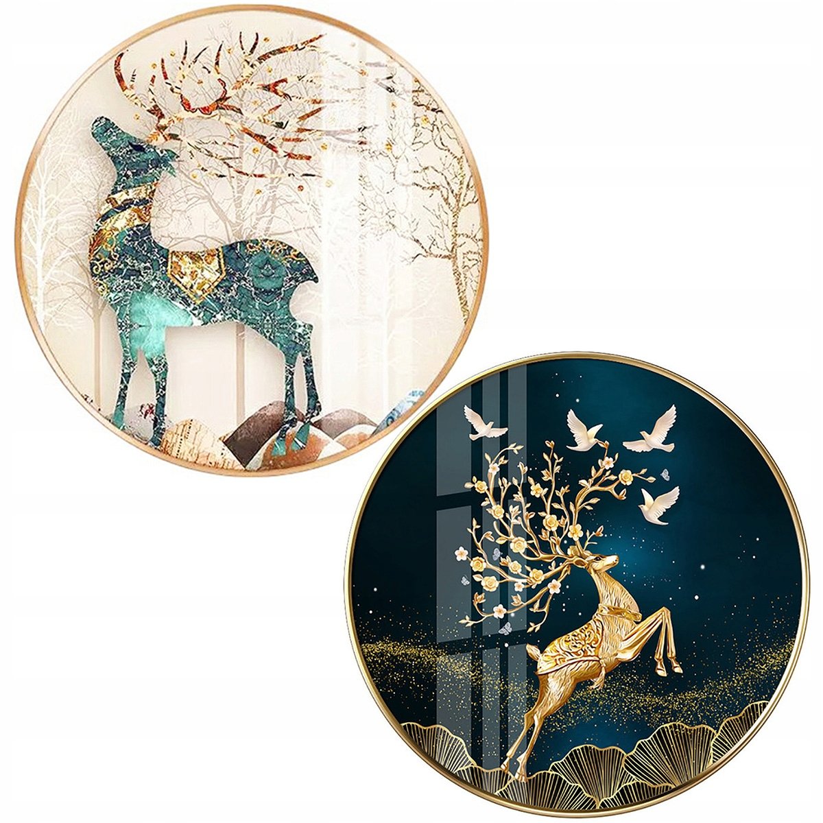 HAFT DIAMENTOWY Dryptyk 50x50 Diamond Painting Mozaika Diamentowa Natura XL