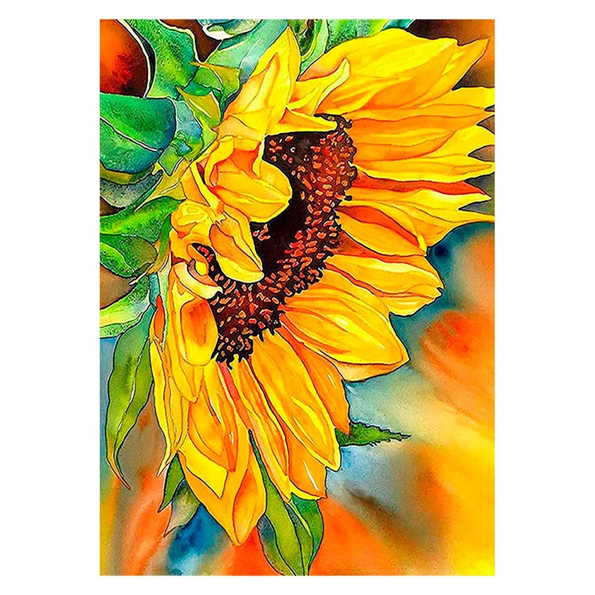 Mozaika diamentowa, haft 30x40 Kwiat słonecznika Flamingo line