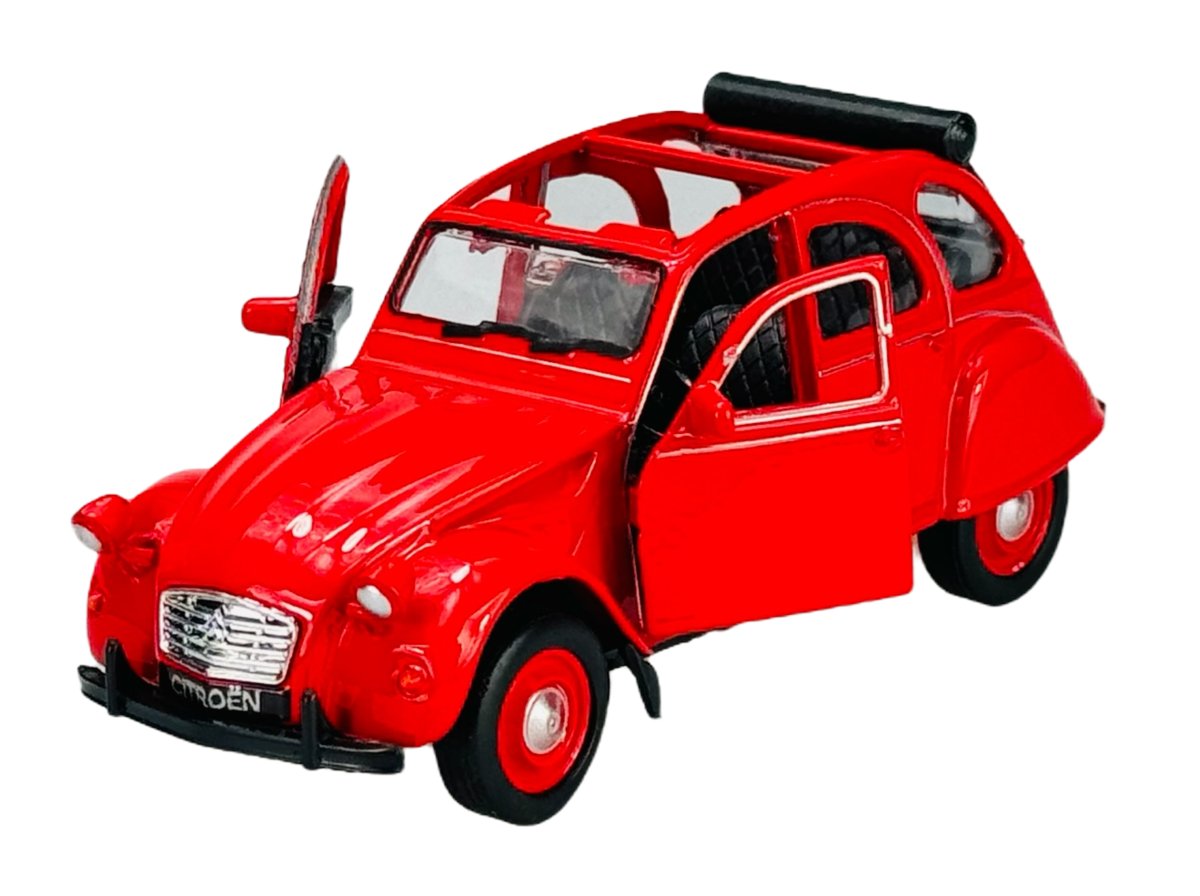 WELLY OLD TIMER CITROEN 2CV CZERWONY BEZ DACHU 1:34 43625