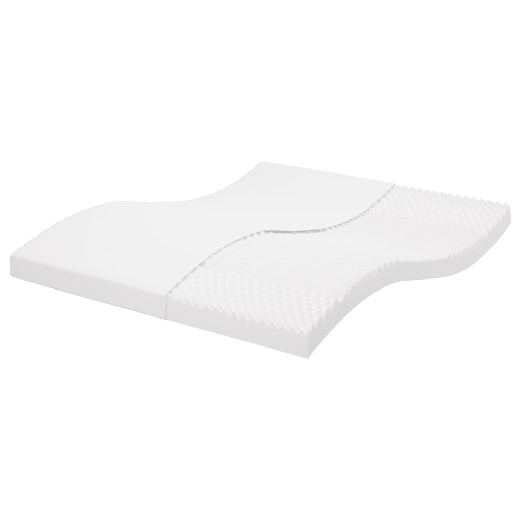 vidaXL Materac piankowy, biały 160x210 cm, 7-strefowy, twardość 20 ILD