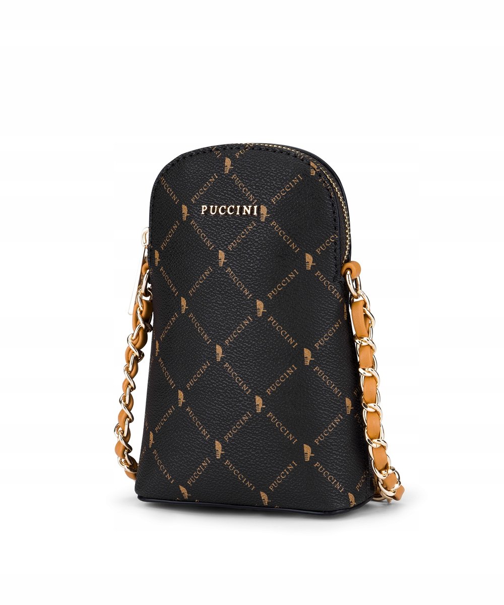 Torebka Mini Mała Damska Listonoszka Crossbody PUCCINI Brązowa BLXP0041T-2