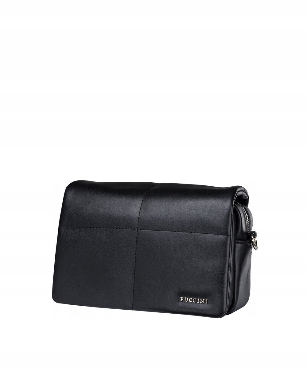 Mała Torebka Damska Listonoszka Crossbody Na Pasku PUCCINI Czarna BML028 1