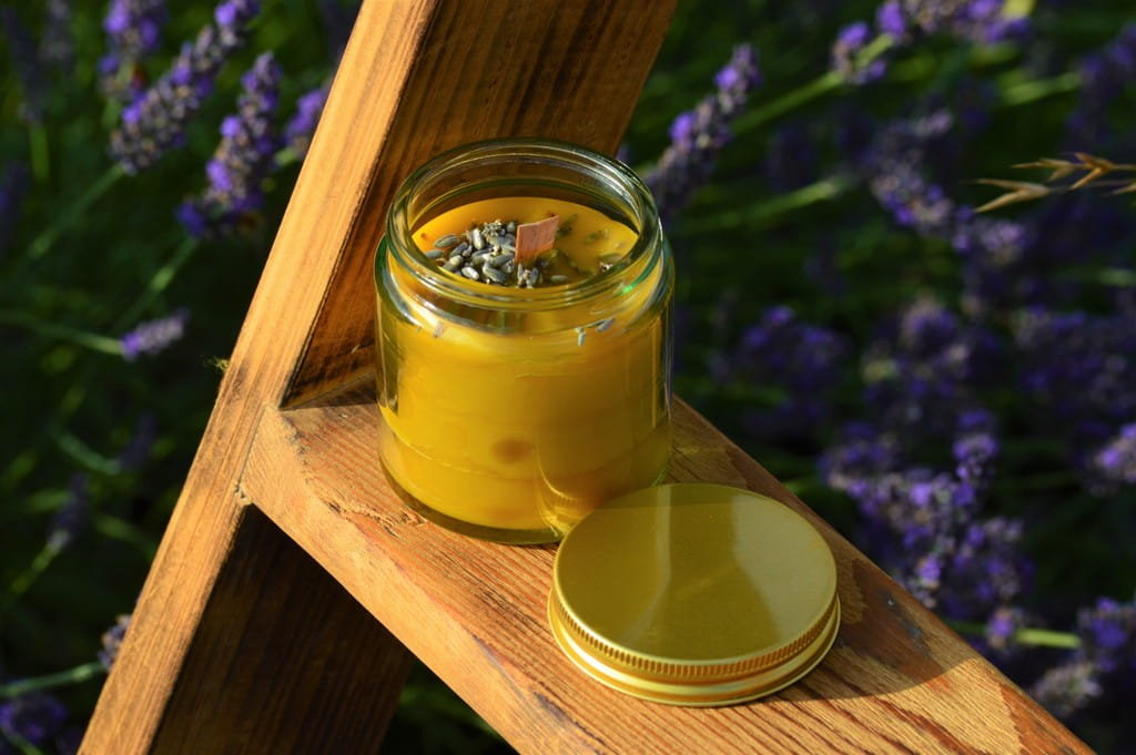 ŚWIECZKA Z WOSKU PSZCZELEGO - 60ml, Manufaktura Lawendy