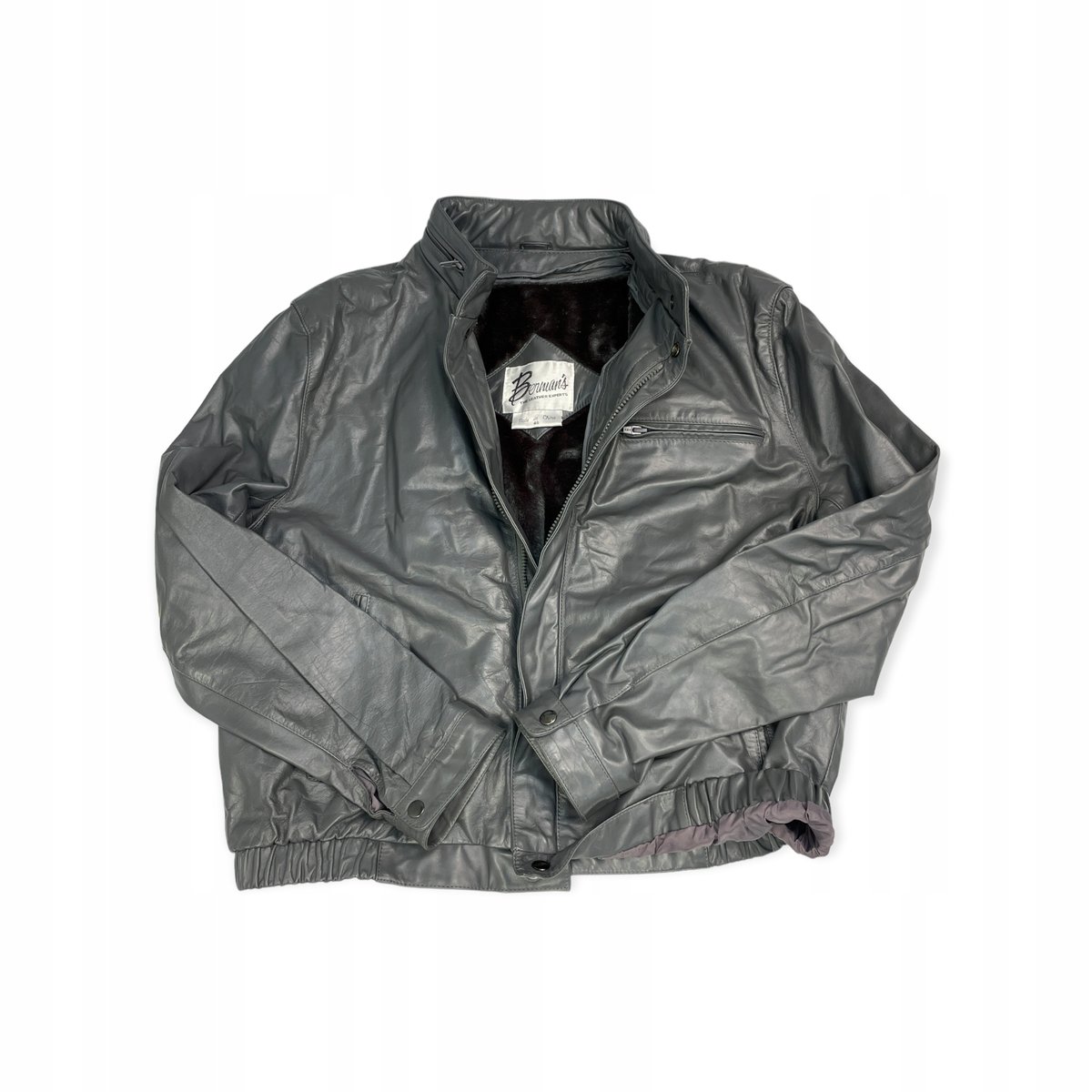 Skórzana szara kurtka damska Bermani's 42