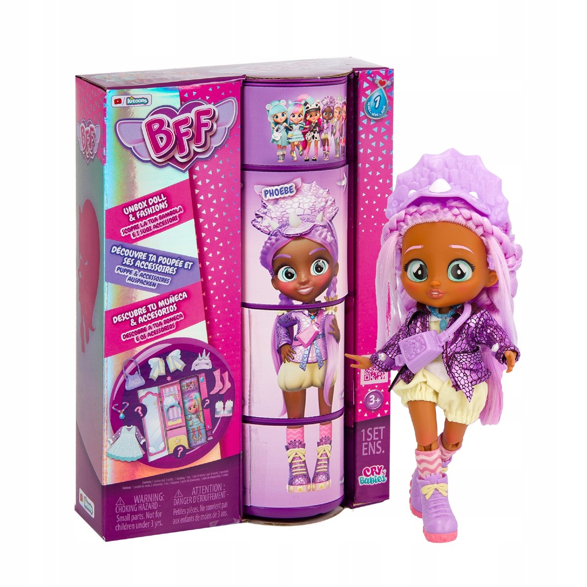 LALKA CRY BABIES BFF PHOEBE LALKA MODOWA AKCESORIA 20 cm