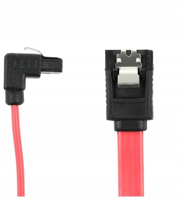 Accura SATA III - SATA III 0.3m kątowy czarwony