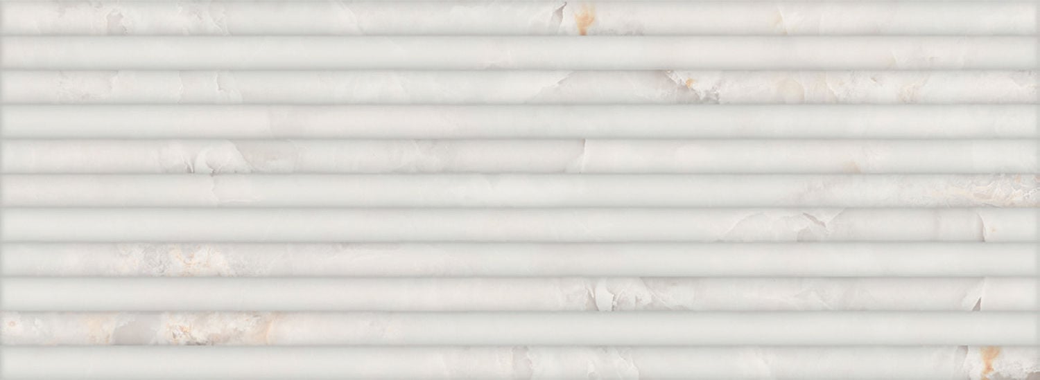 Glazura Orizzonte white glossy structure rectified 32,8x89,8 Arte