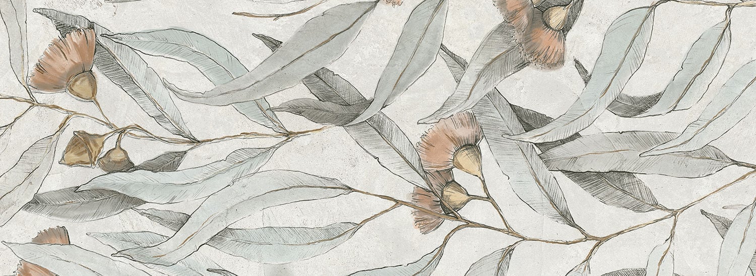 Dekor Taonga leaves a mat structure rectified 65,8x89,8 Arte