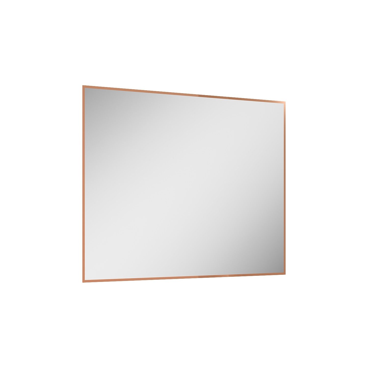 Lustro łazienkowe led barwa neutralna prostokątne 100x80 cm Elita Sharon Square różowe złoto RE061003015450