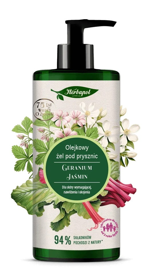 Herbapol Polana Olejkowy Żel Pod Prysznic Geranium i Jaśmin, 740 ml