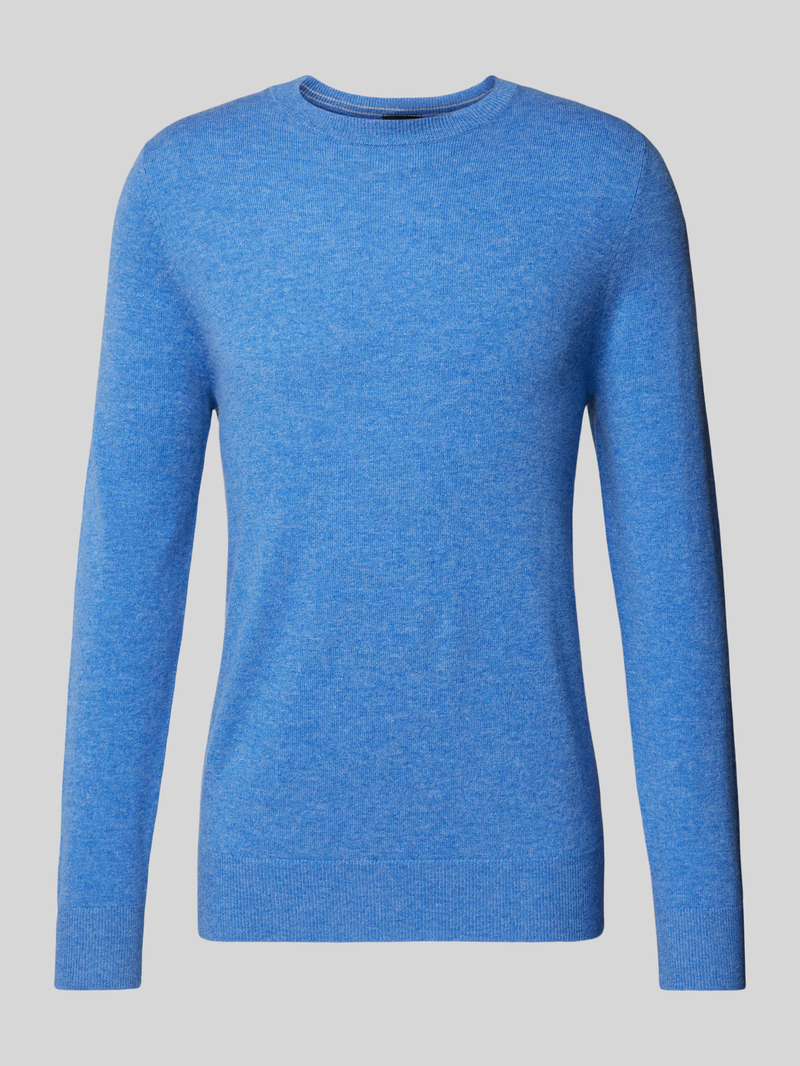 Sweter z dzianiny z prążkowanymi wykończeniami