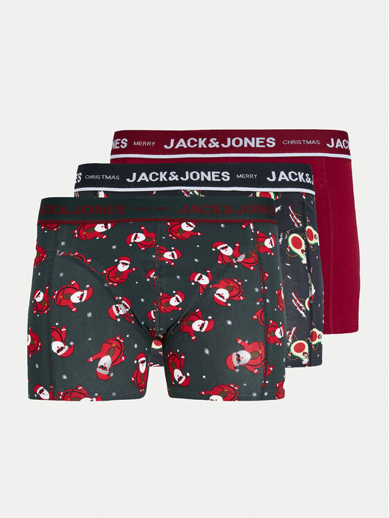 Jack&Jones Komplet 3 par bokserek Merry X-Mas 12266602 Kolorowy