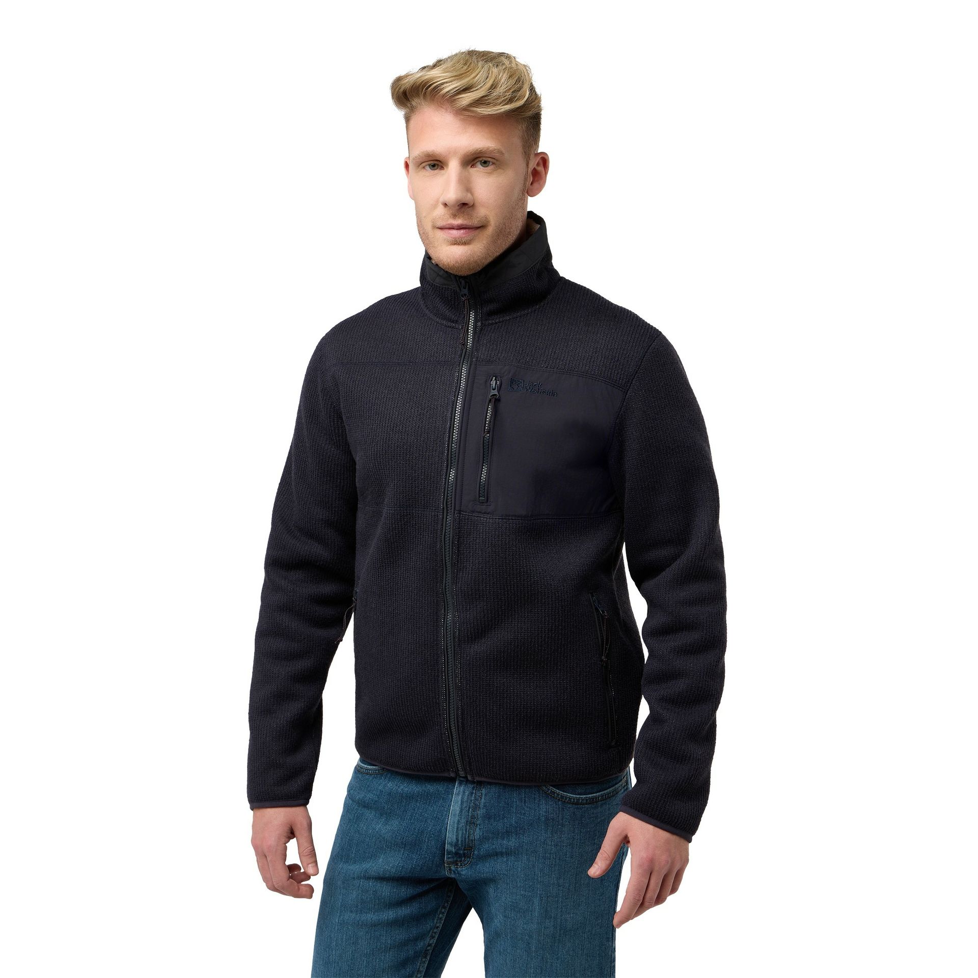 Męska kurtka outdoorowa Jack Wolfskin KAMINFEUER JKT M dark navy - S