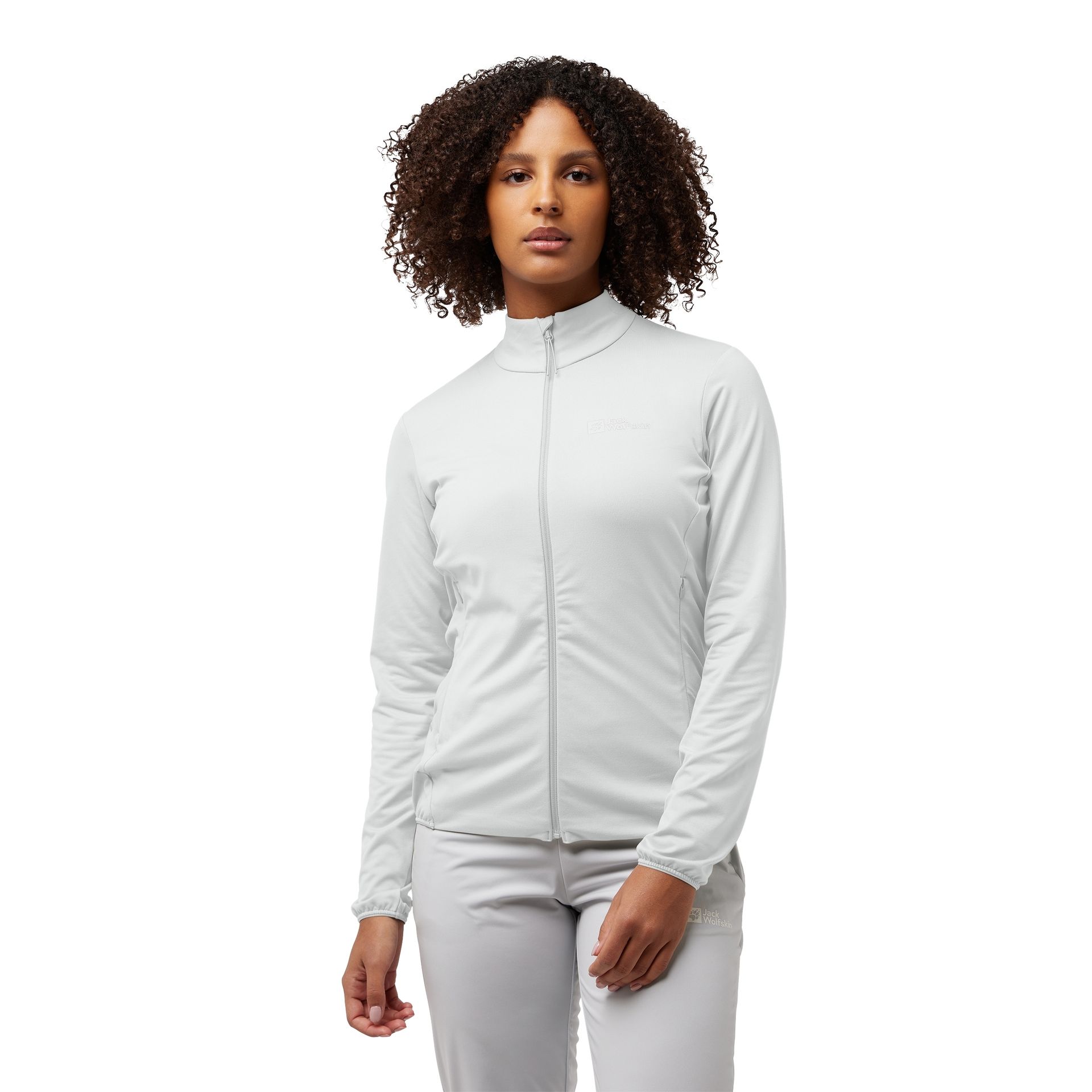 Damska kurtka polarowa Jack Wolfskin PRELIGHT TRAIL FZ W Cool Grey - XS