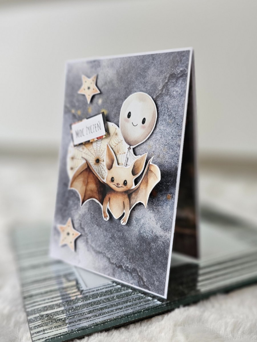 Kartka urodzinowa halloween nietoperz - MyPerfectDay