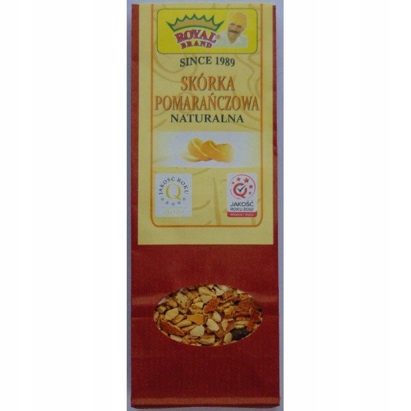 Skórka pomarańczowa cięta naturalna 50G BEZ CUKRU