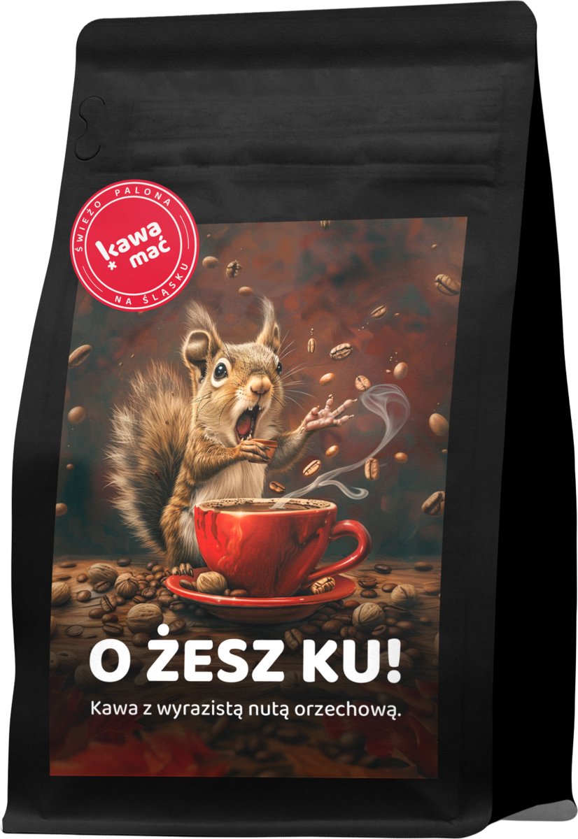 Kawa ziarnista O ŻESZ KU - 250g - Brazylia Indie - świeżo palona - KawaMać