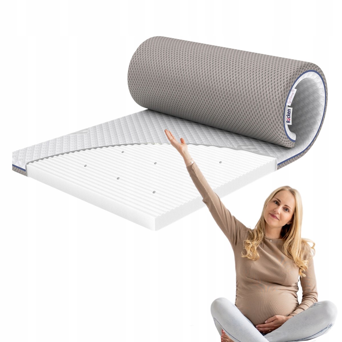 Materac dla dziecka Turystyczny 120x60 TRAVEL CLASSIC Rucken x FizjoMommy