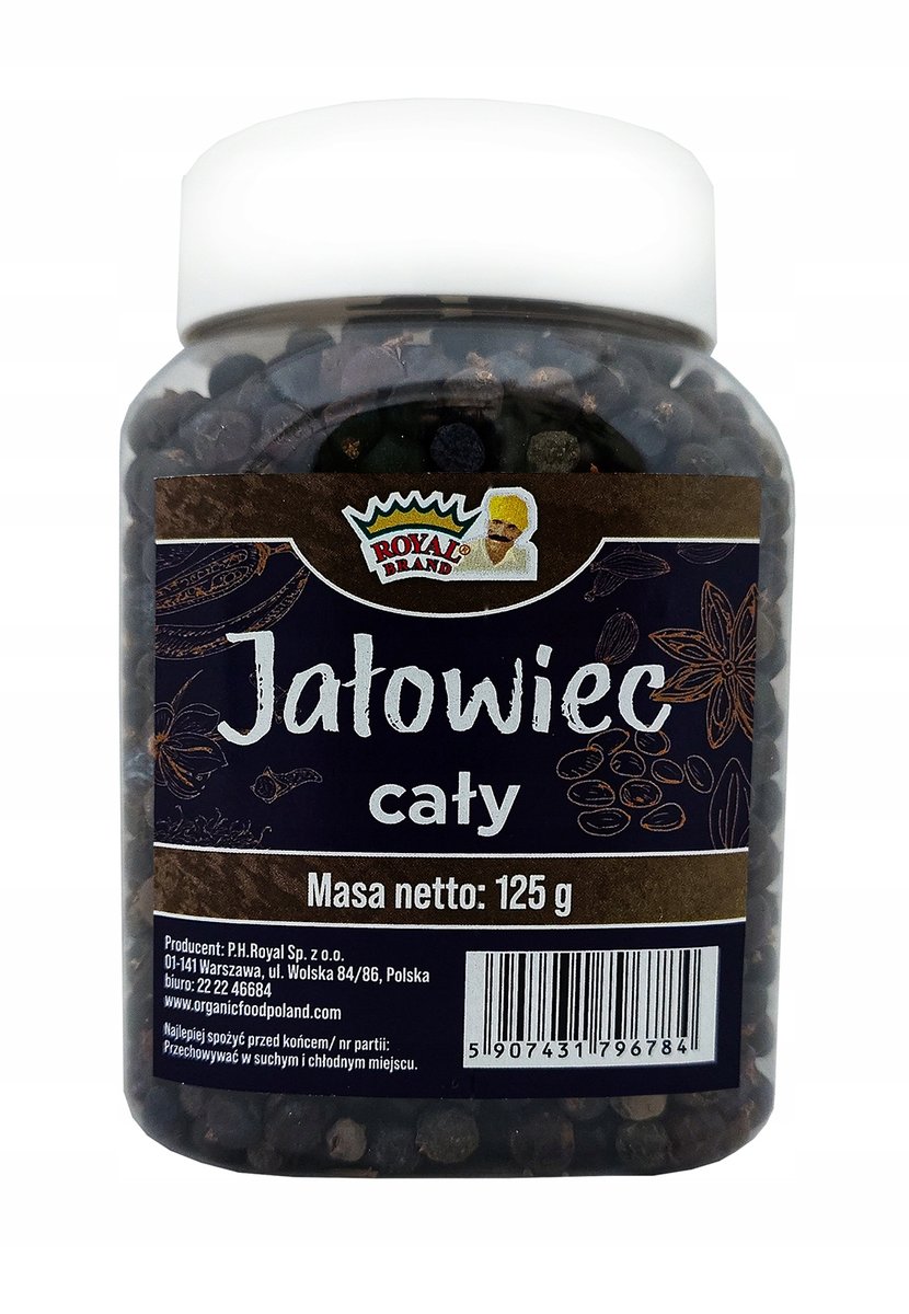 Jałowiec cały - Premium 125 g intensywny smak w Wielorazowym Słoiku Słoik