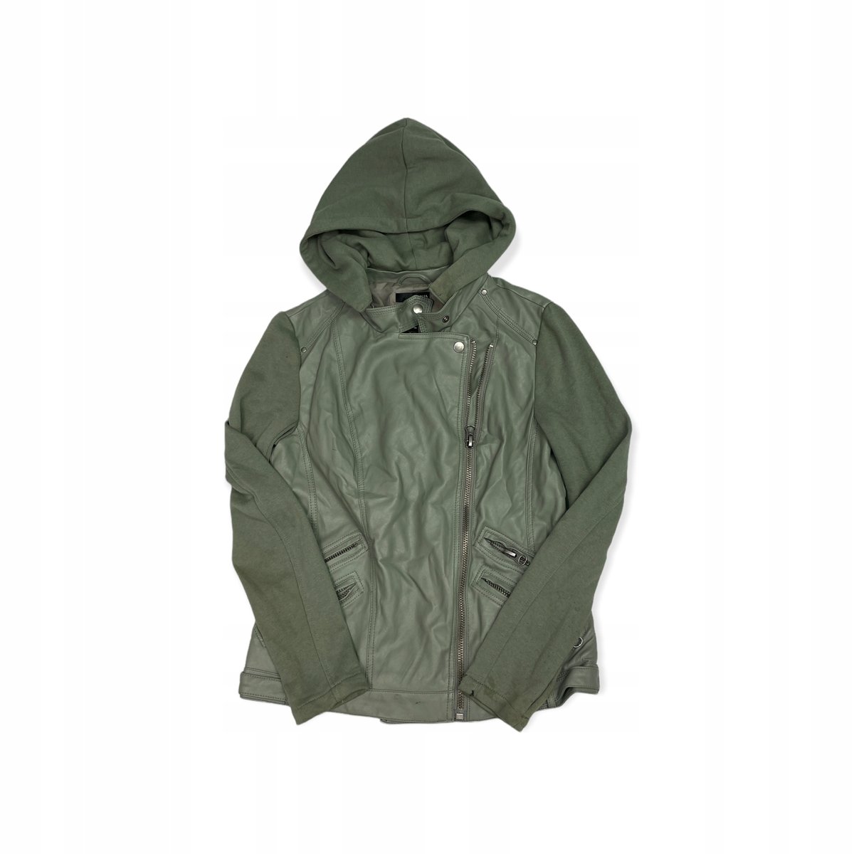 Kurtka damska rozpinana kaptur khaki AQUA S