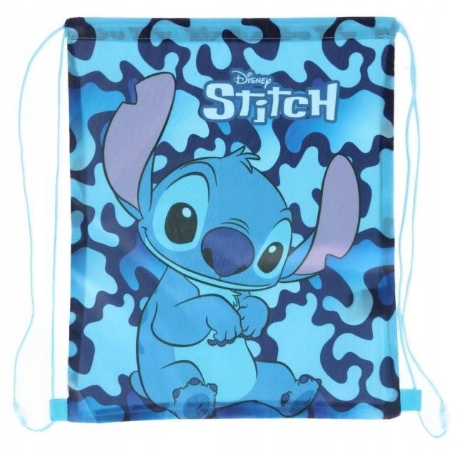 plecak worek sportowy Stich na buty kapcie niebieski liście LILO I STITCH